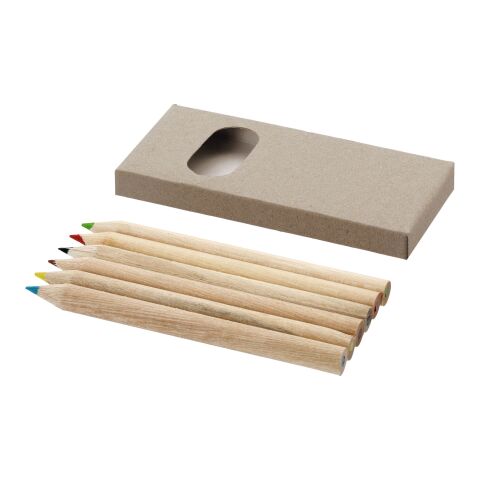 Personalised 6-piece coloured pencil set