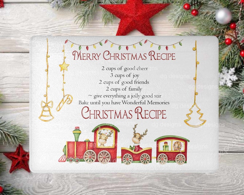 Christmas Recipe Chopping Board